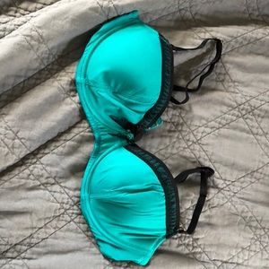 Express Teal & Black Bra